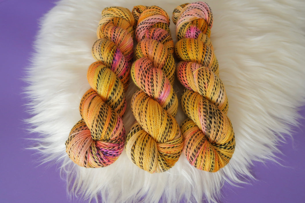 OOAK Yellow - Zebra Sock