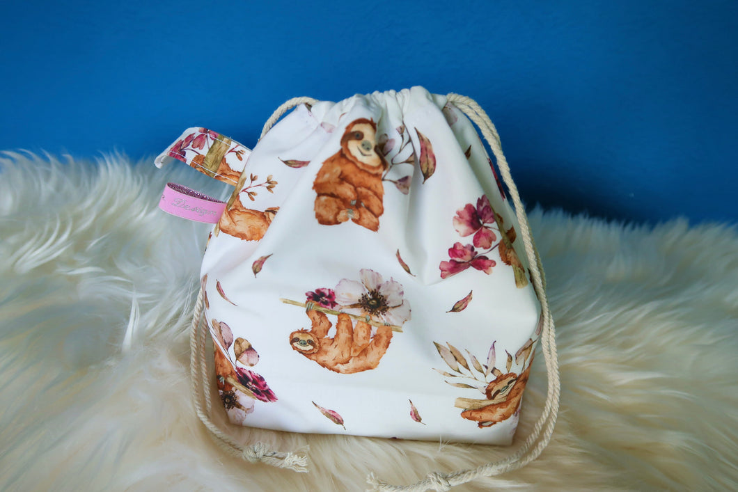 Sloths Drawstring project bag