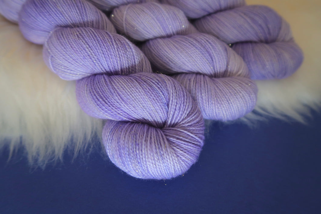 Periwinkle - Gold Sparkle Sock