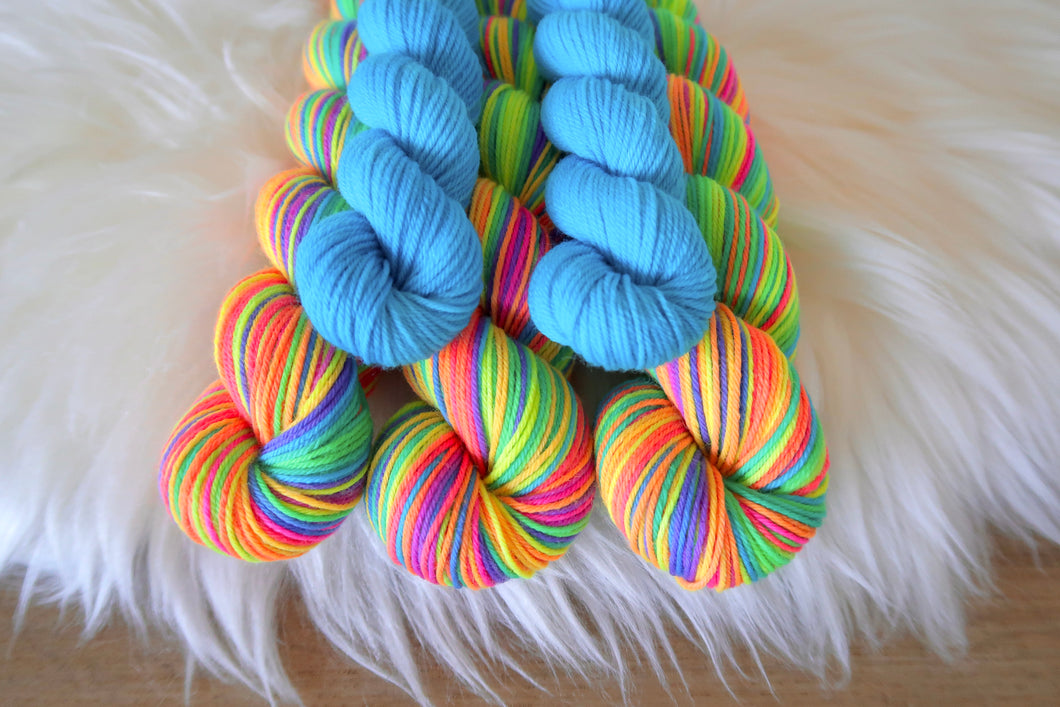 Rainbow Fever self-striping yarn