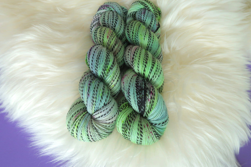 OOAK Sea Green - Zebra Sock